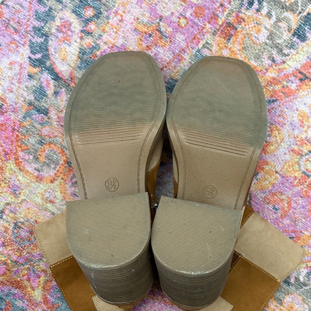 Universal Thread Multicolor Patchwork Heeled Boots - image 3